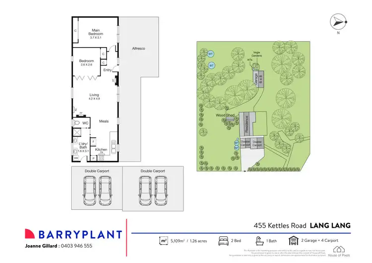 Floorplan of Homely house listing, 455 Kettles Road, Lang Lang VIC 3984