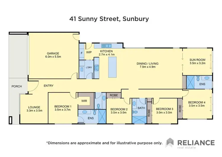 Floorplan of Homely house listing, 41 Sunny Street, Sunbury VIC 3429