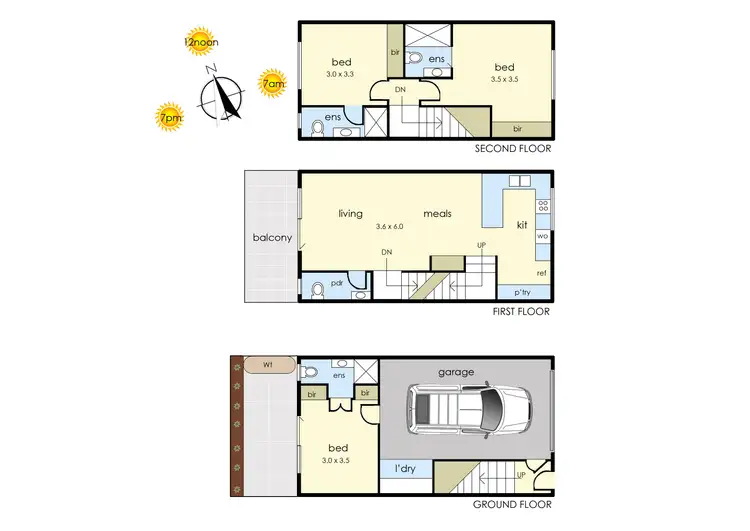 Floorplan of Homely townhouse listing, 4/19 O'Grady Avenue, Frankston VIC 3199