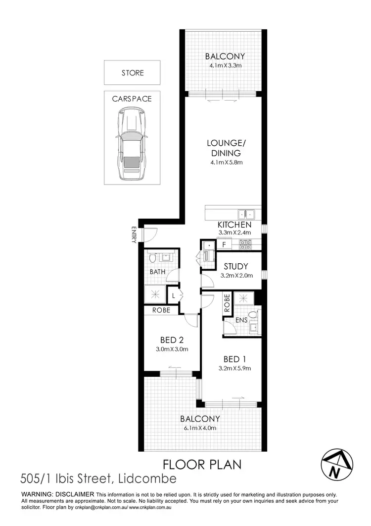 Floorplan of Homely apartment listing, 505/1 Ibis Street, Lidcombe NSW 2141