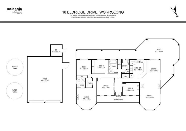 Floorplan of Homely house listing, 18 Eldridge Drive, Worrolong SA 5291