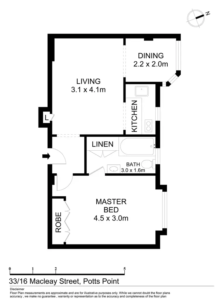Floorplan of Homely apartment listing, 33/16 Macleay Street, Potts Point NSW 2011