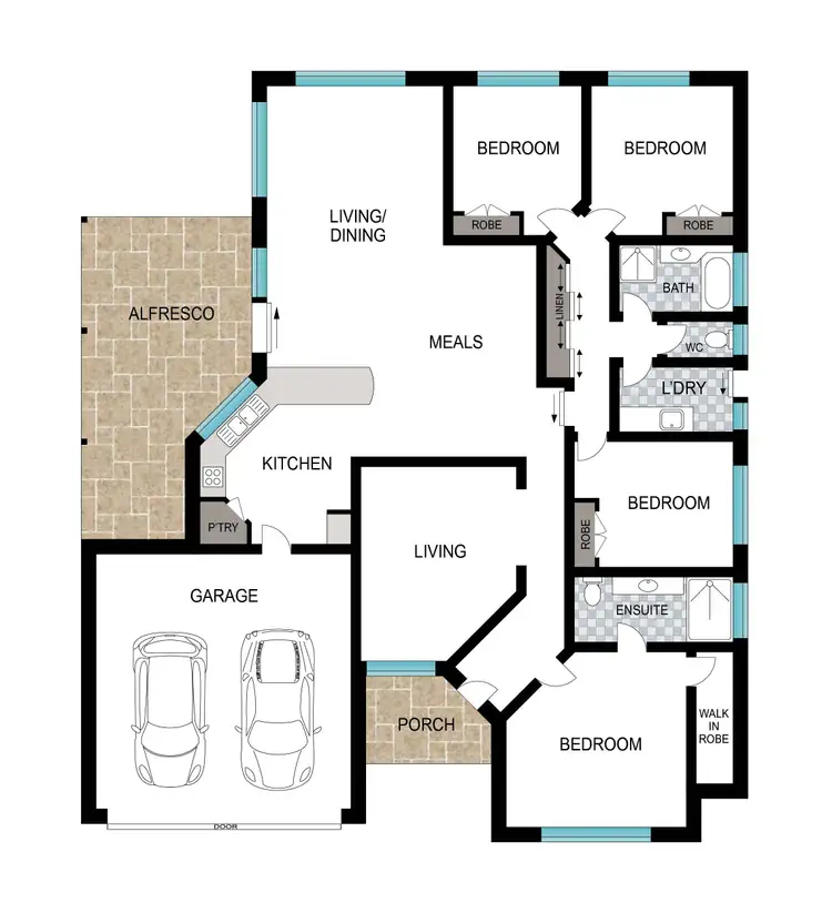Floorplan of Homely house listing, 6 Claymore Loop, Dalyellup WA 6230