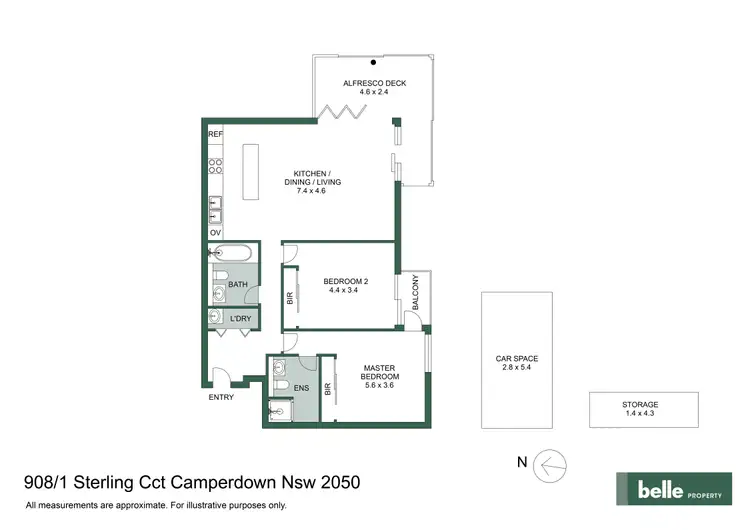 Floorplan of Homely apartment listing, 908/1 Sterling Circuit, Camperdown NSW 2050