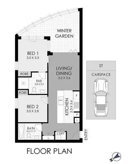 Floorplan of Homely unit listing, 2301/11 Wentworth Place, Wentworth Point NSW 2127