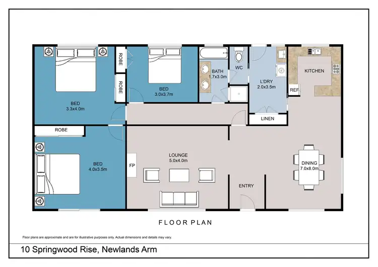 Floorplan of Homely house listing, 10 Springwood Rise, Newlands Arm VIC 3875