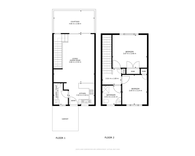 Floorplan of Homely townhouse listing, 2/690 Bruce Highway, Woree QLD 4868