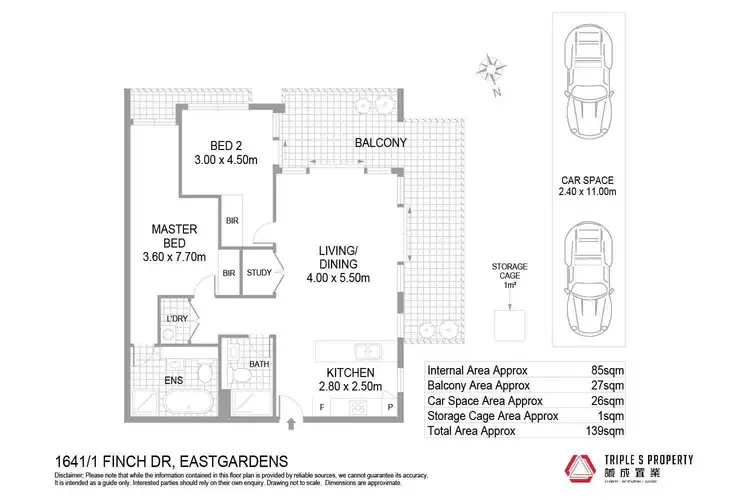 Floorplan of Homely apartment listing, 1641/1 Finch Drive, Eastgardens NSW 2036