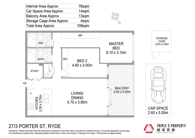 Floorplan of Homely apartment listing, A27/3 Porter Street, Ryde NSW 2112