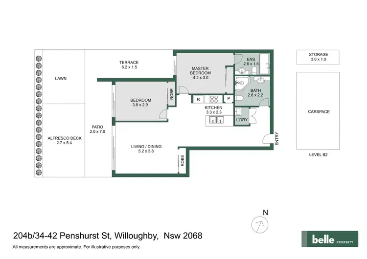 Floorplan of Homely apartment listing, 204B/34 Penshurst Street, Willoughby NSW 2068