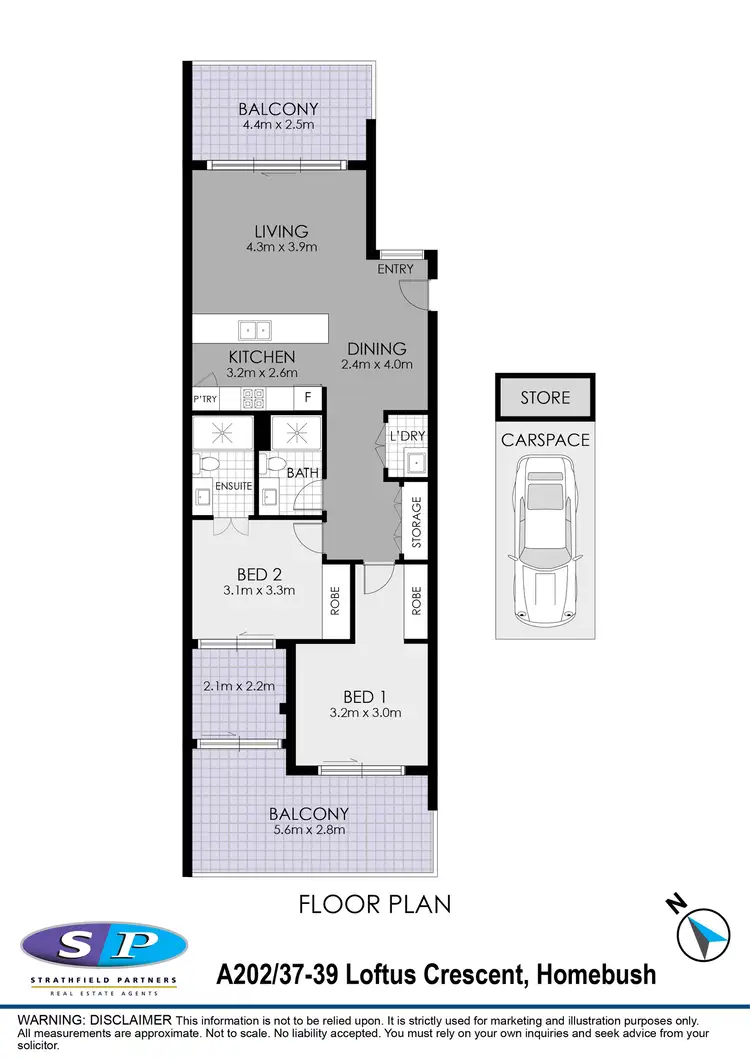 Floorplan of Homely apartment listing, A202/37-39 Loftus Crescent, Homebush NSW 2140