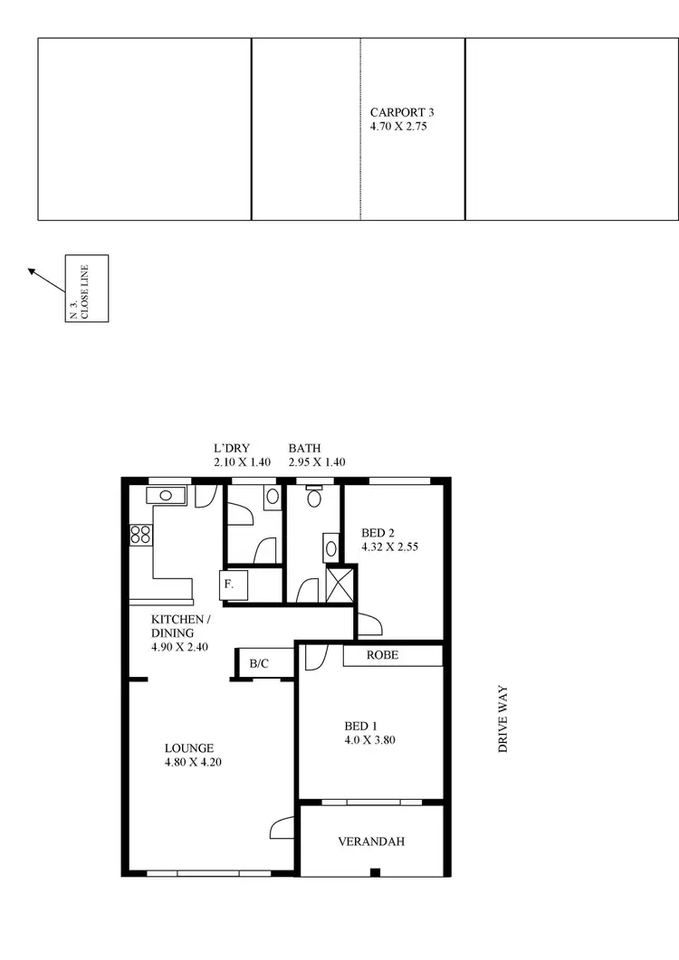 Floorplan of Homely unit listing, 3/16 Hindmarsh Street, Port Lincoln SA 5606