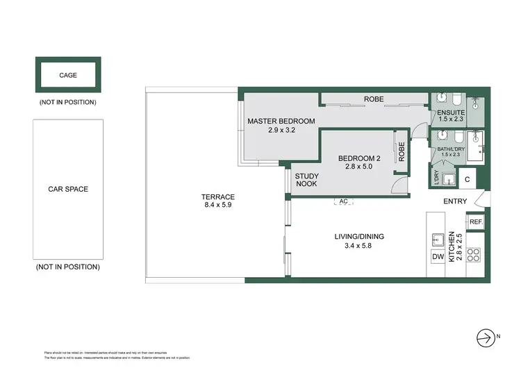 Floorplan of Homely apartment listing, 415A/609 Victoria Street, Abbotsford VIC 3067