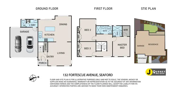 Floorplan of Homely house listing, 132 Fortescue Avenue, Seaford VIC 3198