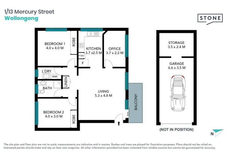 Floorplan of Homely unit listing, 1/13 Mercury Street, Wollongong NSW 2500
