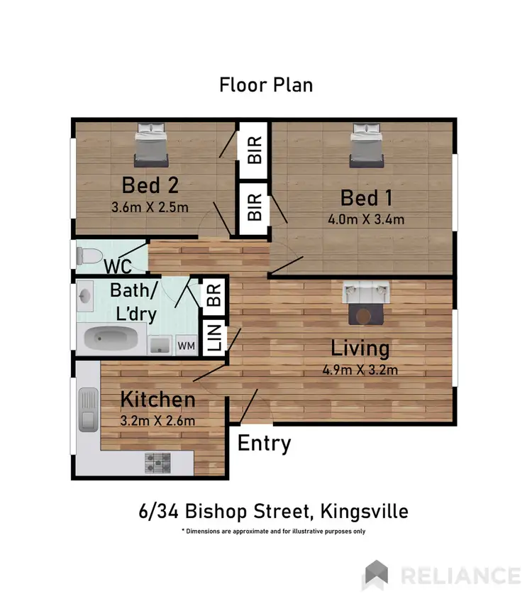 Floorplan of Homely apartment listing, 6/34 Bishop Street, Kingsville VIC 3012