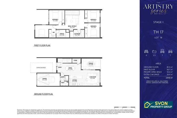 Floorplan of Homely townhouse listing, 3 Adra Avenue, Box Hill NSW 2765