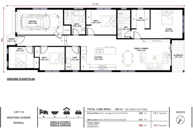 Floorplan of Homely house listing, 66 Mustang Avenue, Box Hill NSW 2765