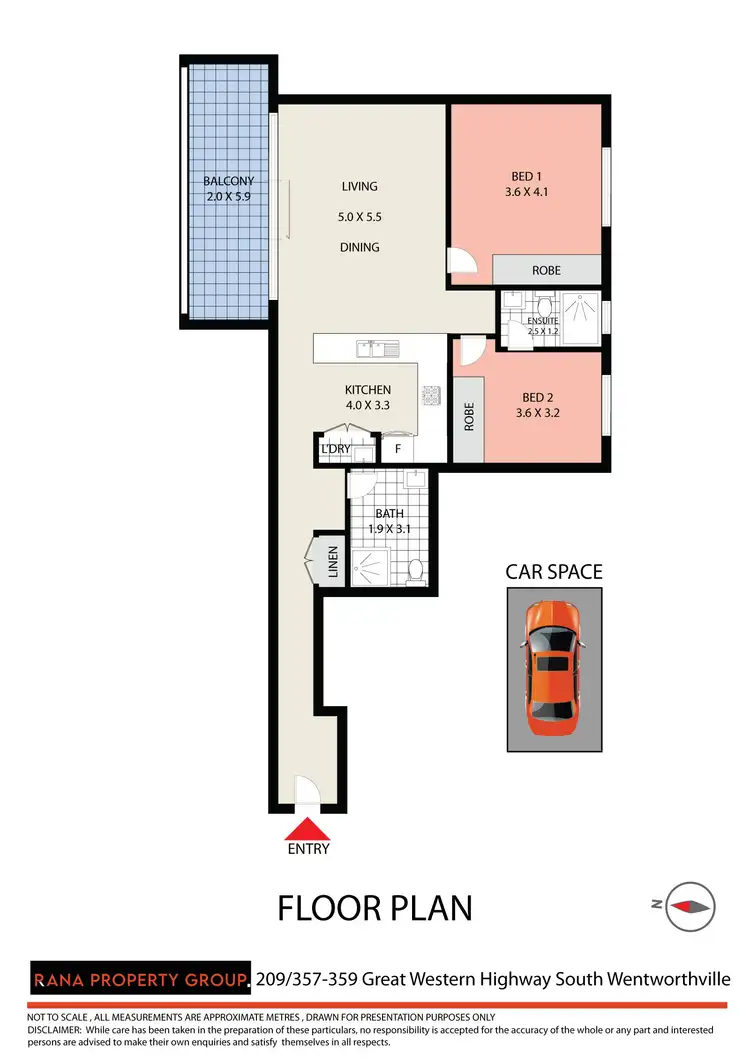 Floorplan of Homely apartment listing, 209/357-359 Great Western Highway, South Wentworthville NSW 2145