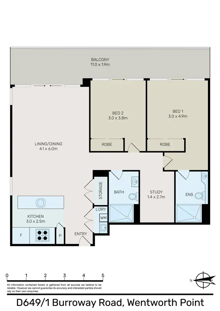 Floorplan of Homely apartment listing, 649/1D Burroway Road, Wentworth Point NSW 2127