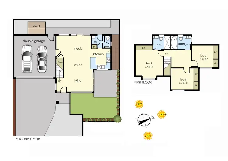 Floorplan of Homely townhouse listing, 2/10 Corlett Street, Frankston VIC 3199