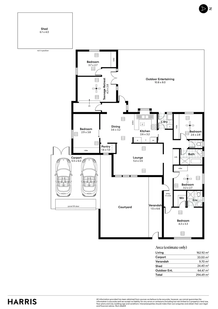 Floorplan of Homely house listing, 6 Stafford Street, Redwood Park SA 5097