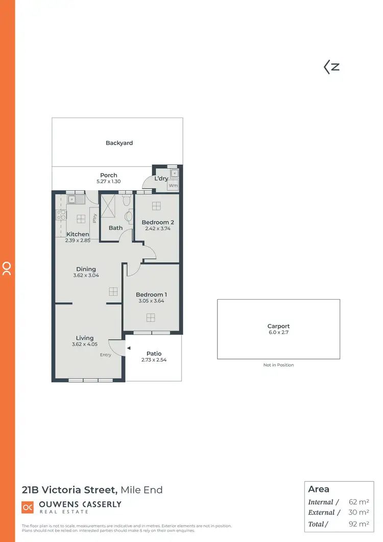 Floorplan of Homely unit listing, 21B Victoria Street, Mile End SA 5031