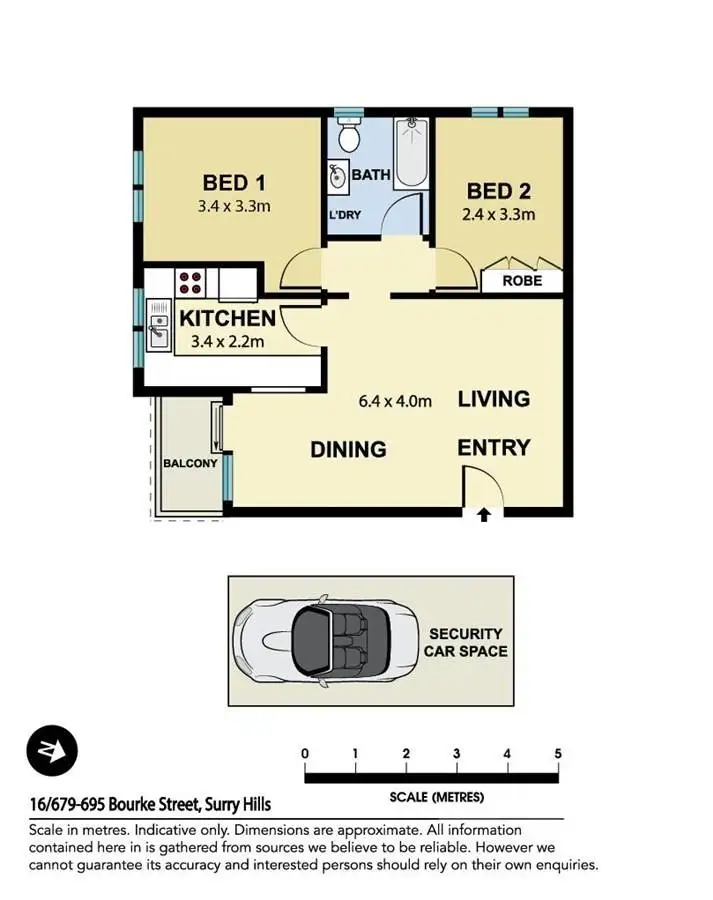 Floorplan of Homely unit listing, 16/679-695 Bourke Street, Surry Hills NSW 2010