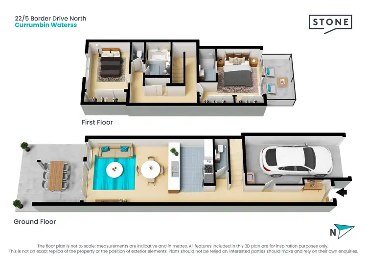 Floorplan of Homely townhouse listing, 22/5 Border Drive North, Currumbin Waters QLD 4223