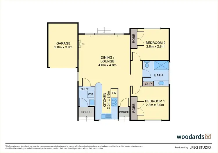 Floorplan of Homely unit listing, 1/25 Prince Street, Gisborne VIC 3437