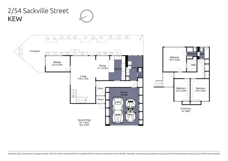 Floorplan of Homely townhouse listing, 2/54 Sackville Street, Kew VIC 3101