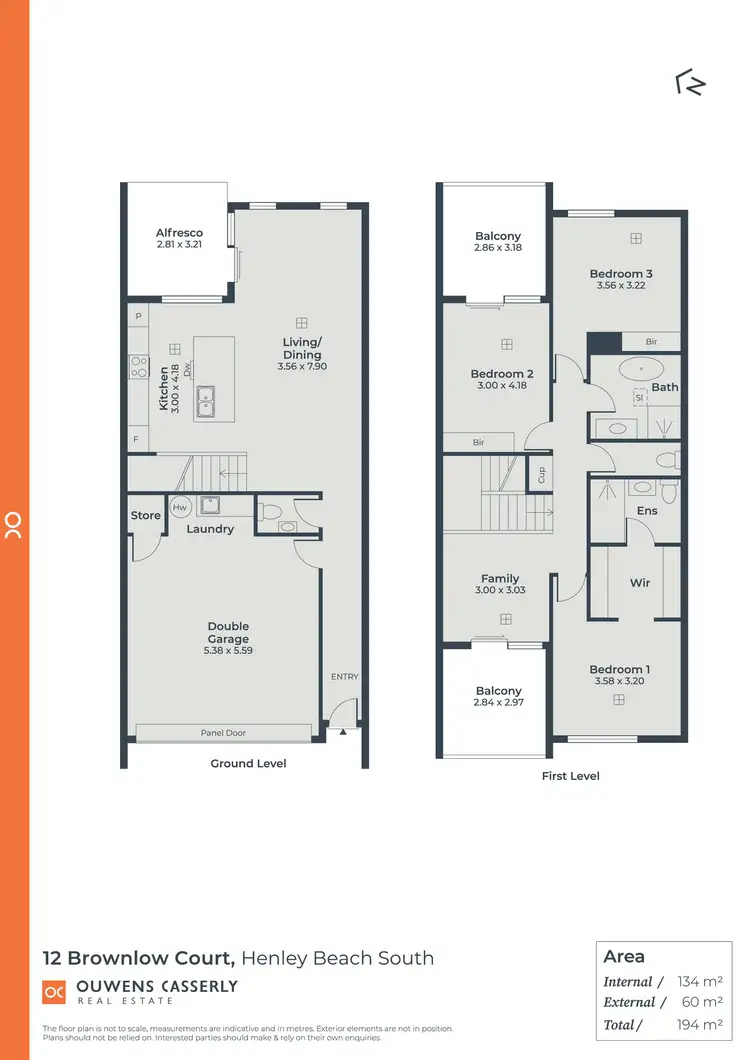Floorplan of Homely townhouse listing, 12 Brownlow Court, Henley Beach South SA 5022