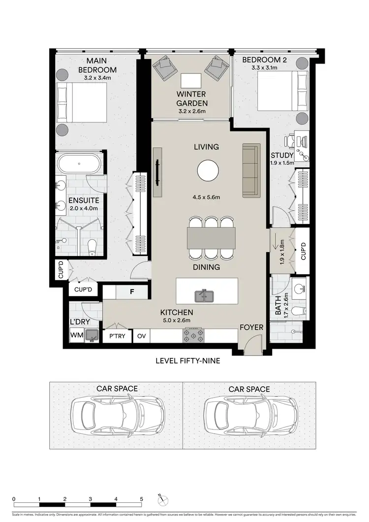 Floorplan of Homely apartment listing, 59B/2 Watermans Quay, Barangaroo NSW 2000