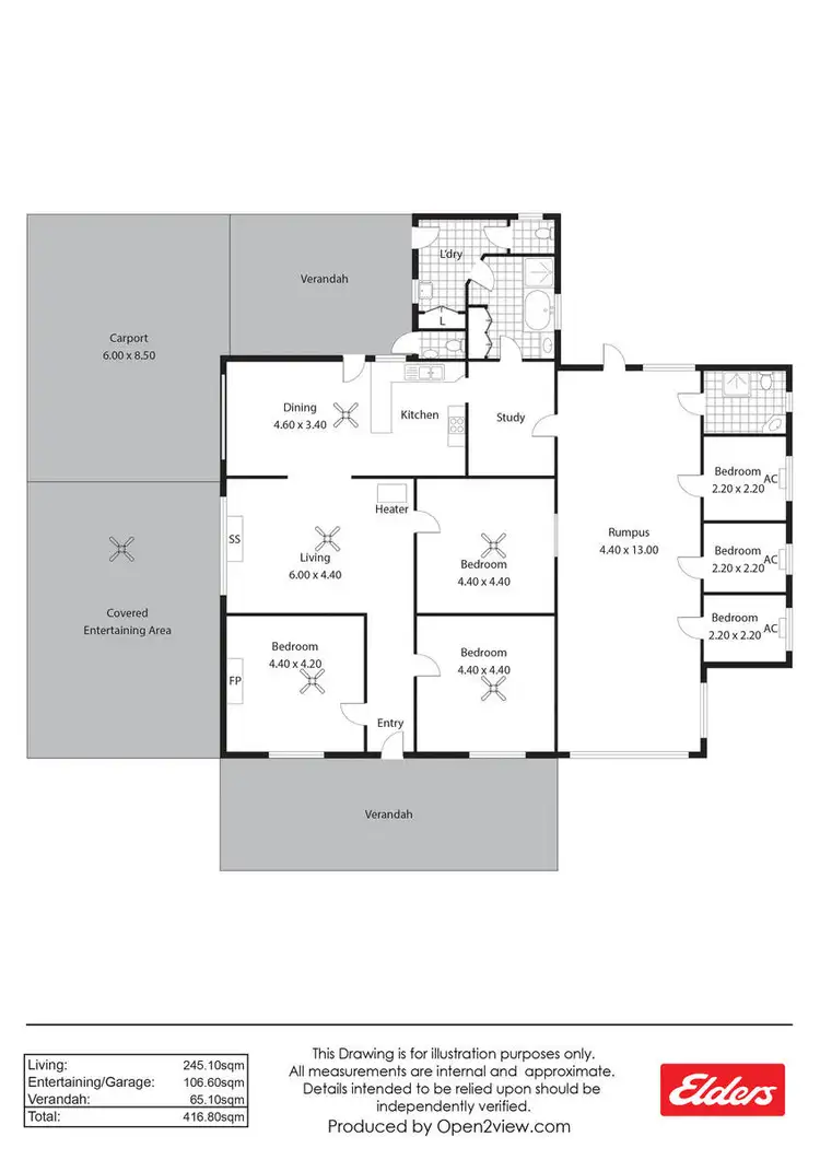 Floorplan of Homely rural property listing, 408 Pycroft Road, Orroroo SA 5431