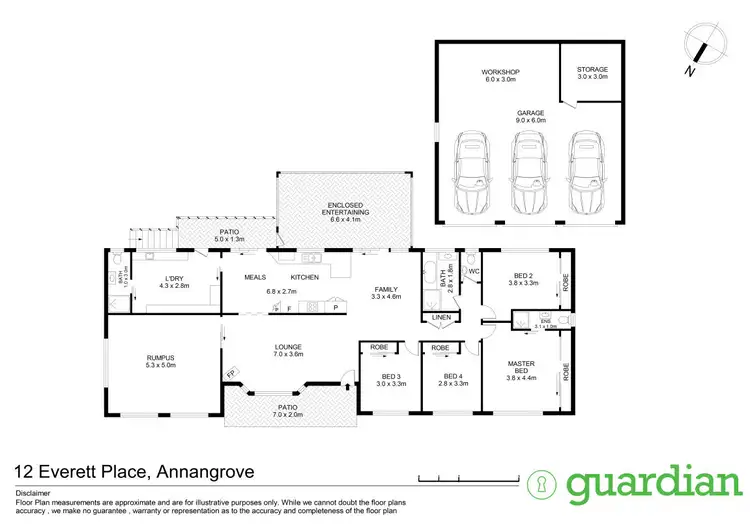 Floorplan of Homely rural property listing, 12 Everett Place, Annangrove NSW 2156