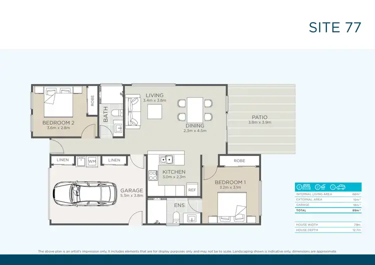Floorplan of Homely retirement listing, 77/49 Creek Road, Burpengary East QLD 4505