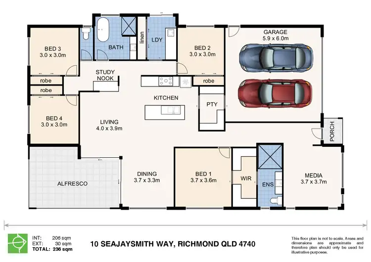 Floorplan of Homely house listing, 10 Seajaysmith Way, Richmond QLD 4740