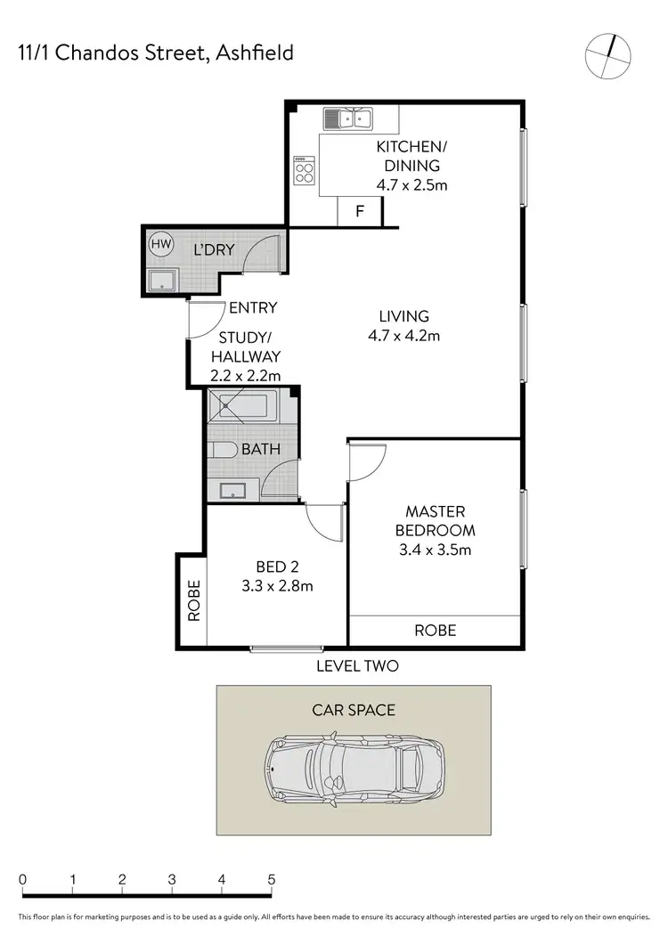 Floorplan of Homely apartment listing, 11/1 Chandos Street, Ashfield NSW 2131