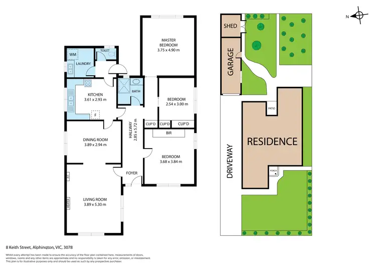 Floorplan of Homely house listing, 8 Keith Street, Alphington VIC 3078