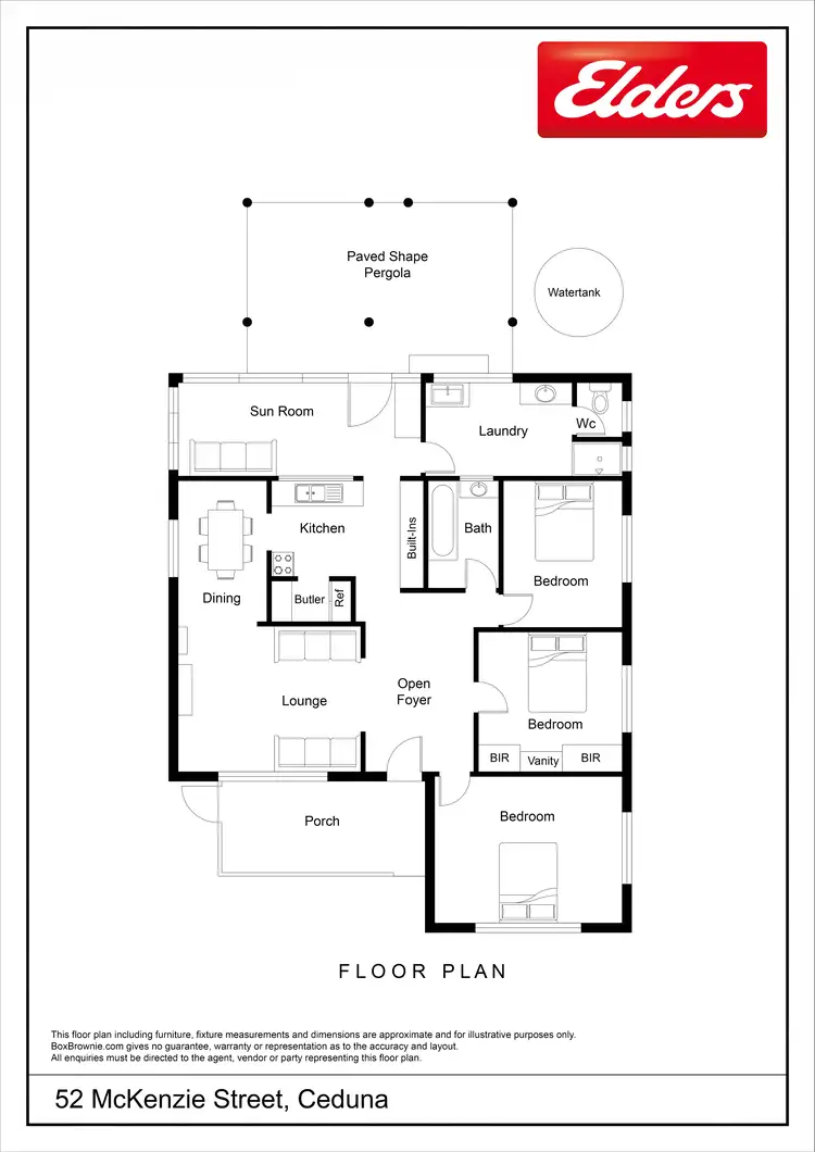 Floorplan of Homely house listing, 52 McKenzie Street, Ceduna SA 5690