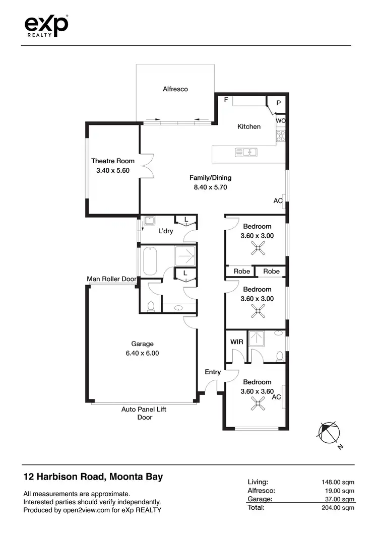 Floorplan of Homely house listing, 12 Harbison Street, Moonta Bay SA 5558