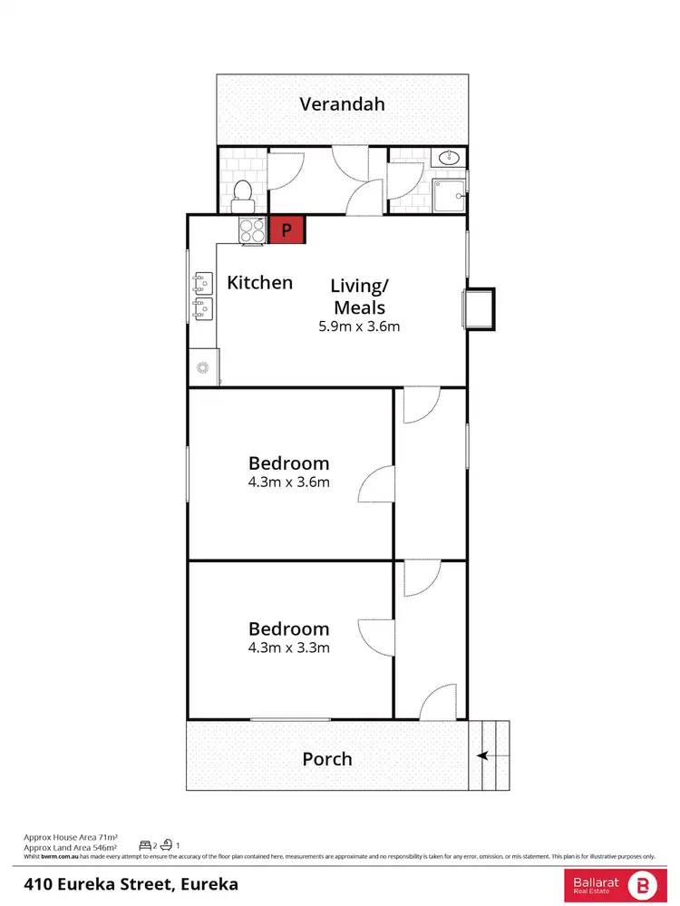Floorplan of Homely house listing, 410 Eureka Street, Eureka VIC 3350