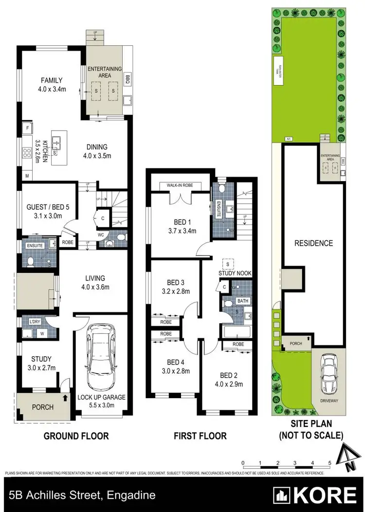 Floorplan of Homely semi-detached listing, 5B Achilles Road, Engadine NSW 2233