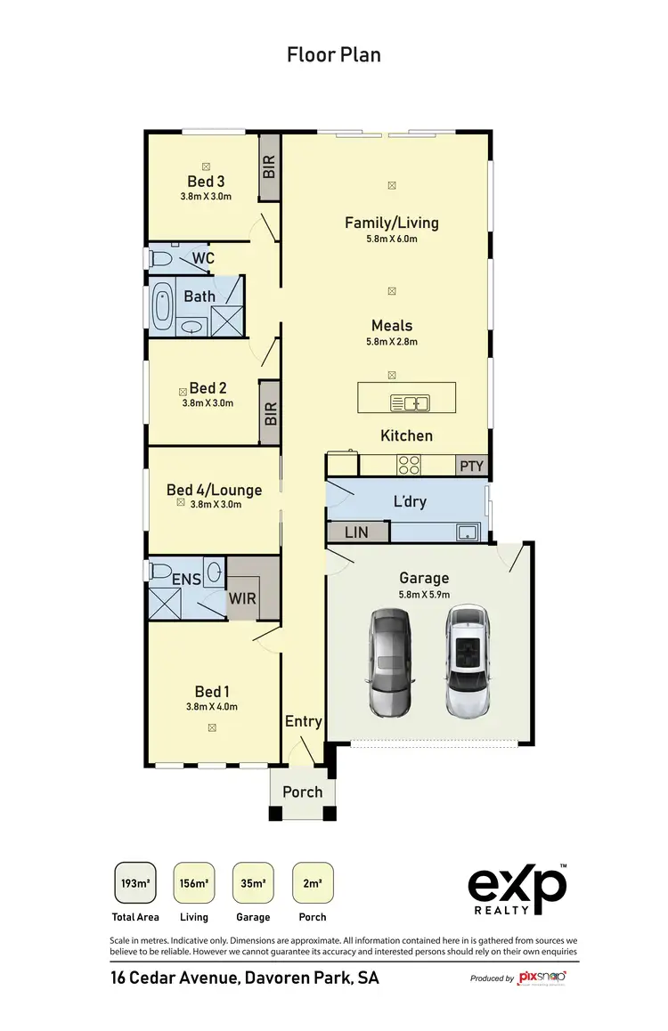 Floorplan of Homely house listing, 16 Cedar Avenue, Davoren Park SA 5113