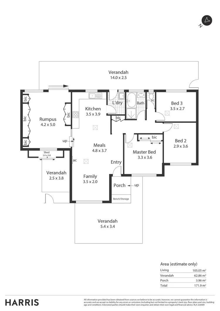 Floorplan of Homely house listing, 16A McIntosh Crescent, Brahma Lodge SA 5109