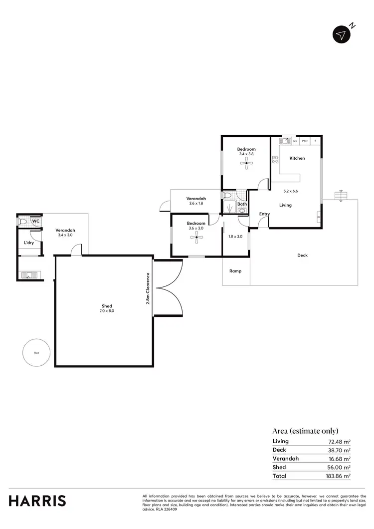 Floorplan of Homely house listing, 13 Mcpharlin Avenue, Port Vincent SA 5581