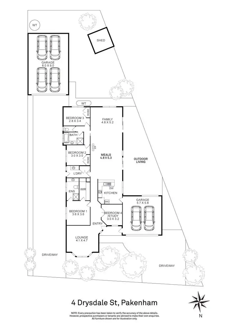 Floorplan of Homely house listing, 4 Drysdale Street, Pakenham VIC 3810