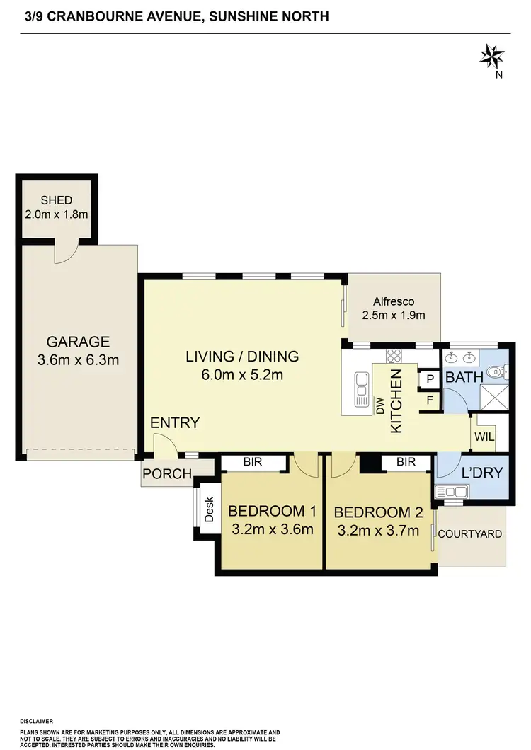 Floorplan of Homely unit listing, 3/9 Cranbourne Avenue, Sunshine North VIC 3020