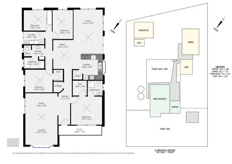 Floorplan of Homely house listing, 9 Fairclough Crescent, Whyalla Jenkins SA 5609