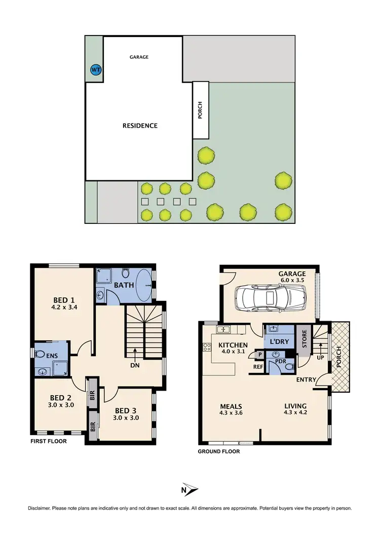 Floorplan of Homely townhouse listing, 1/1 Horton Street, Reservoir VIC 3073